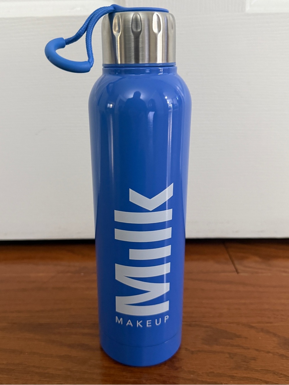 Milk Makeup Blue and White Stainless Water Bottle